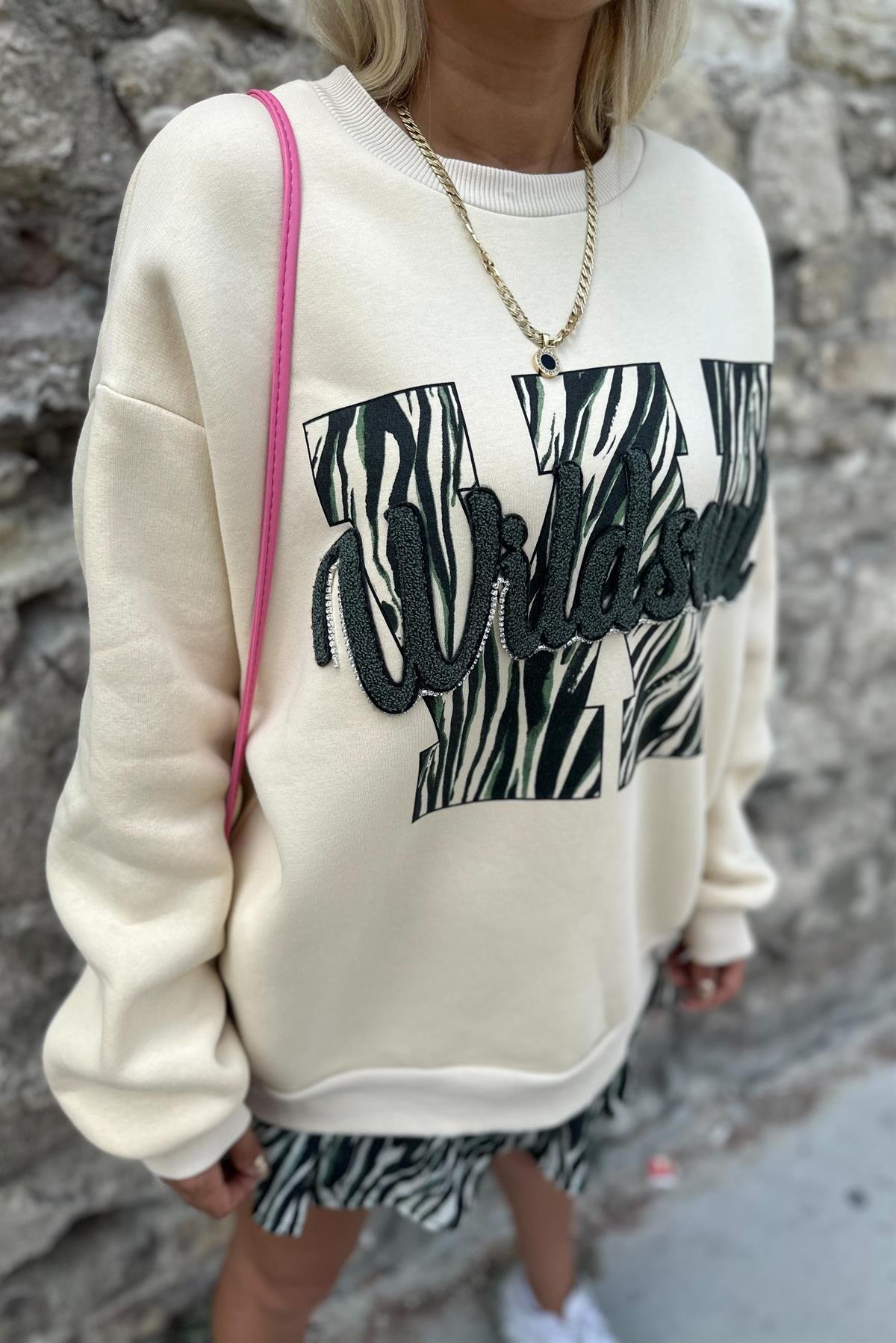 Yeşil Zebralı SweatshirtSWEATSHİRT