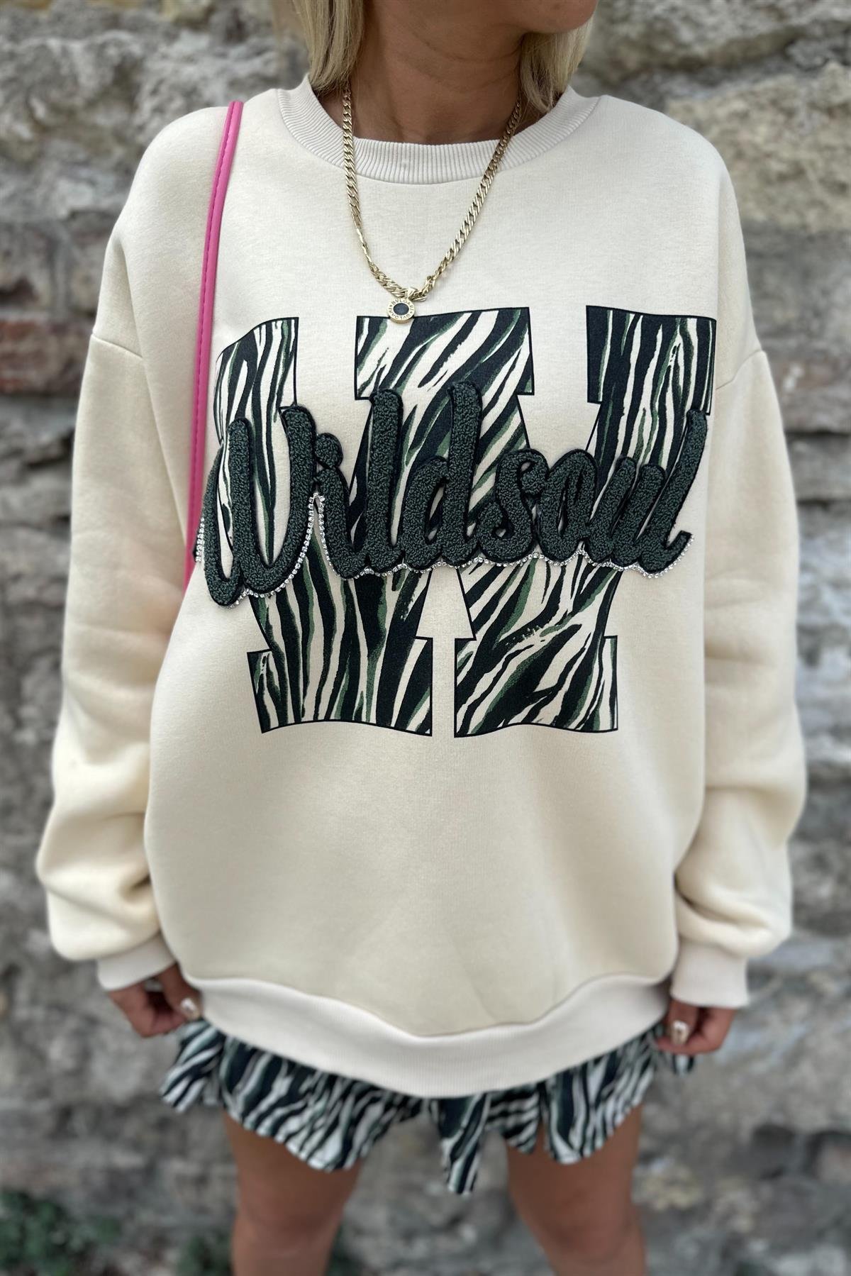 Yeşil Zebralı SweatshirtSWEATSHİRT