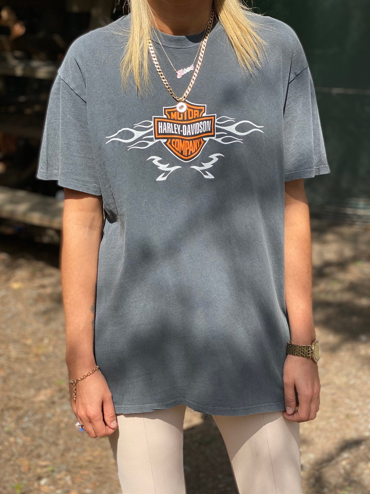 Yıkamalı Kumaş Harley TshirtTSHİRT