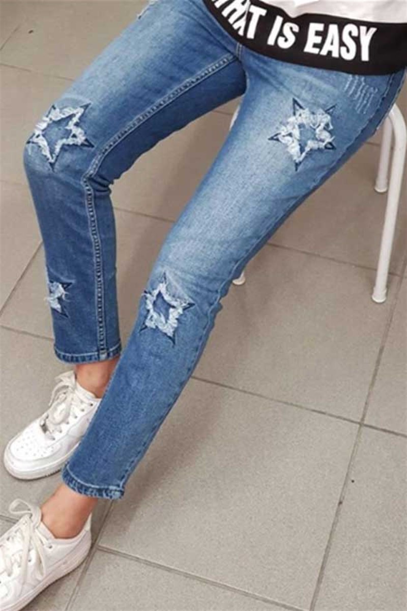 Yıldız Yırtıklı Jean