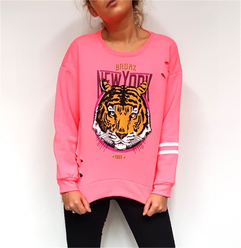 Yırtık Detaylı Bronx Sweat