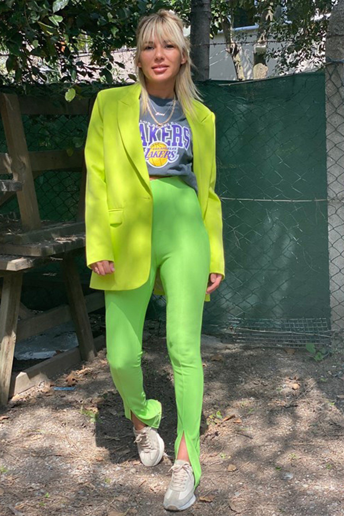 Yırtmaç Detaylı Tayt PantolonPANTOLON