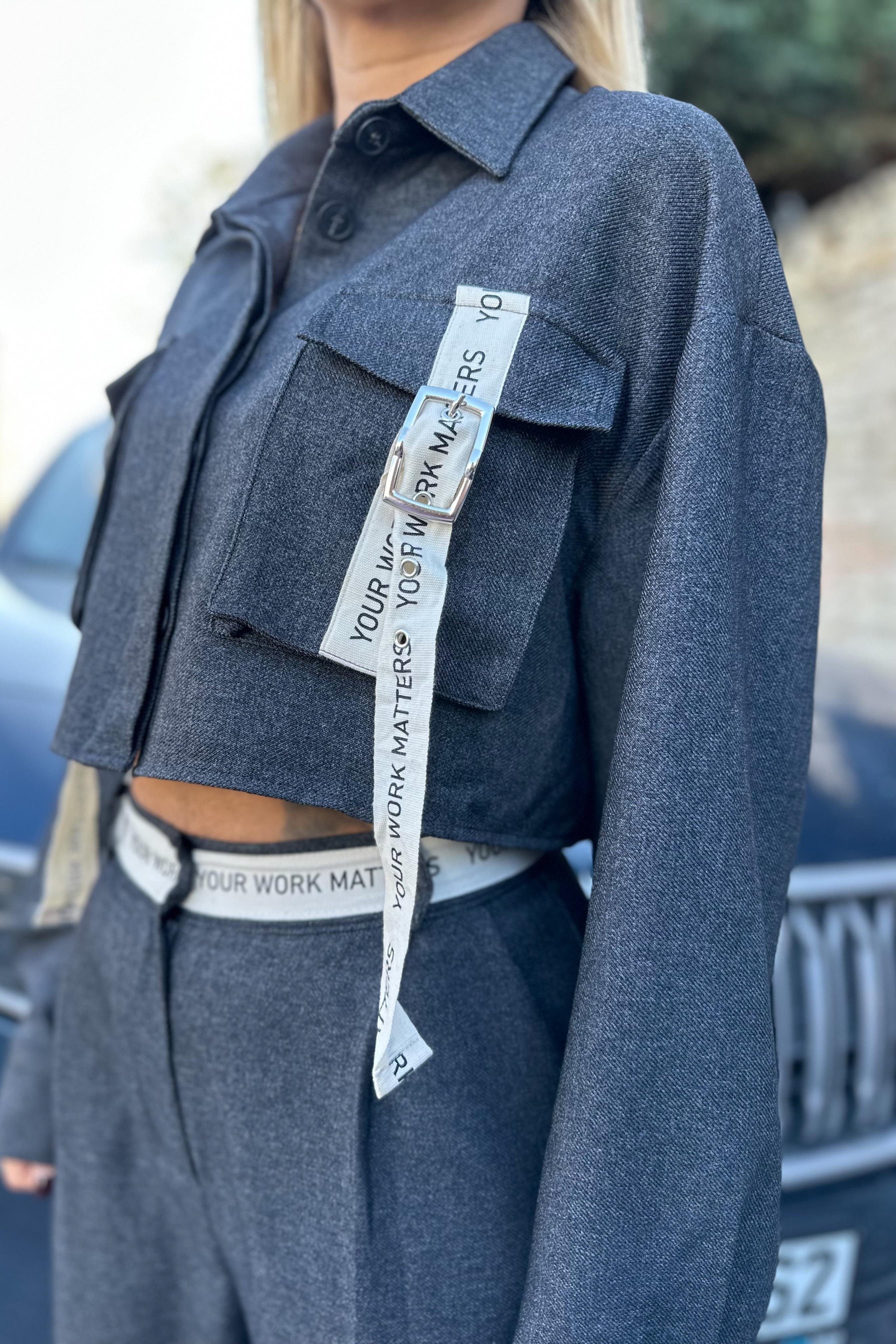 Your Work Matter Crop Gömlek GÖMLEK