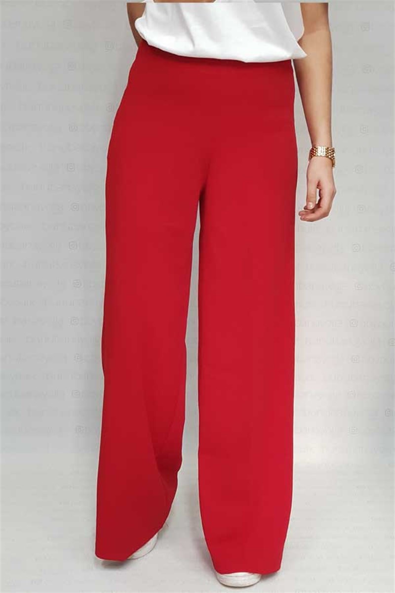 Yüksek Bel Crep Salaş Pantalon