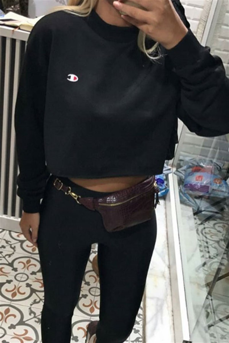 Yüksek Yaka Champion Mini Sweatshirt