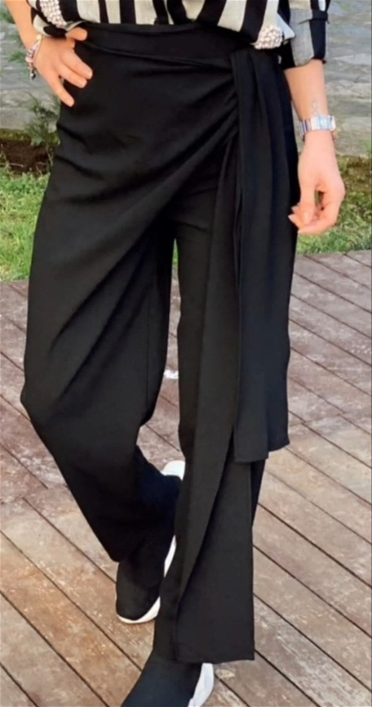 Zarf Kesim Bağlamalı Pantolon
