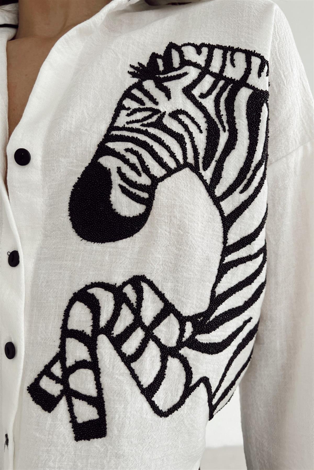 Zebra İşlemeli GömlekGÖMLEK