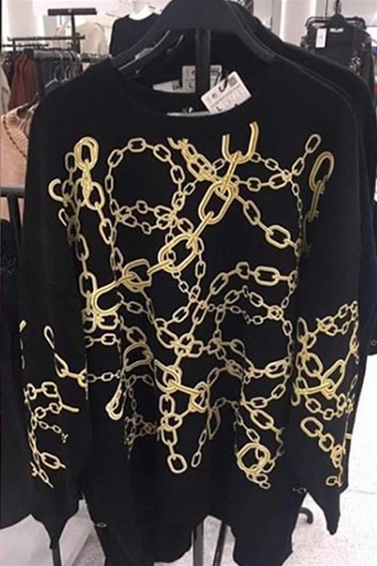 Zincir Desenli Sweatshirt