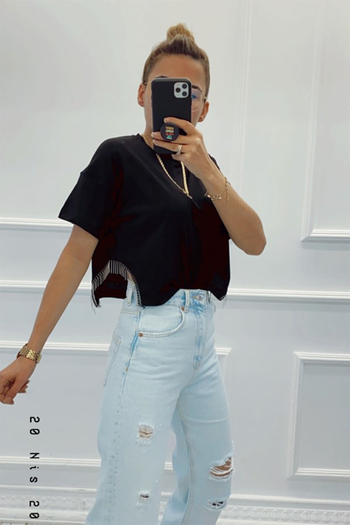 Zincir Püsküllü Basic TshirtTSHİRT