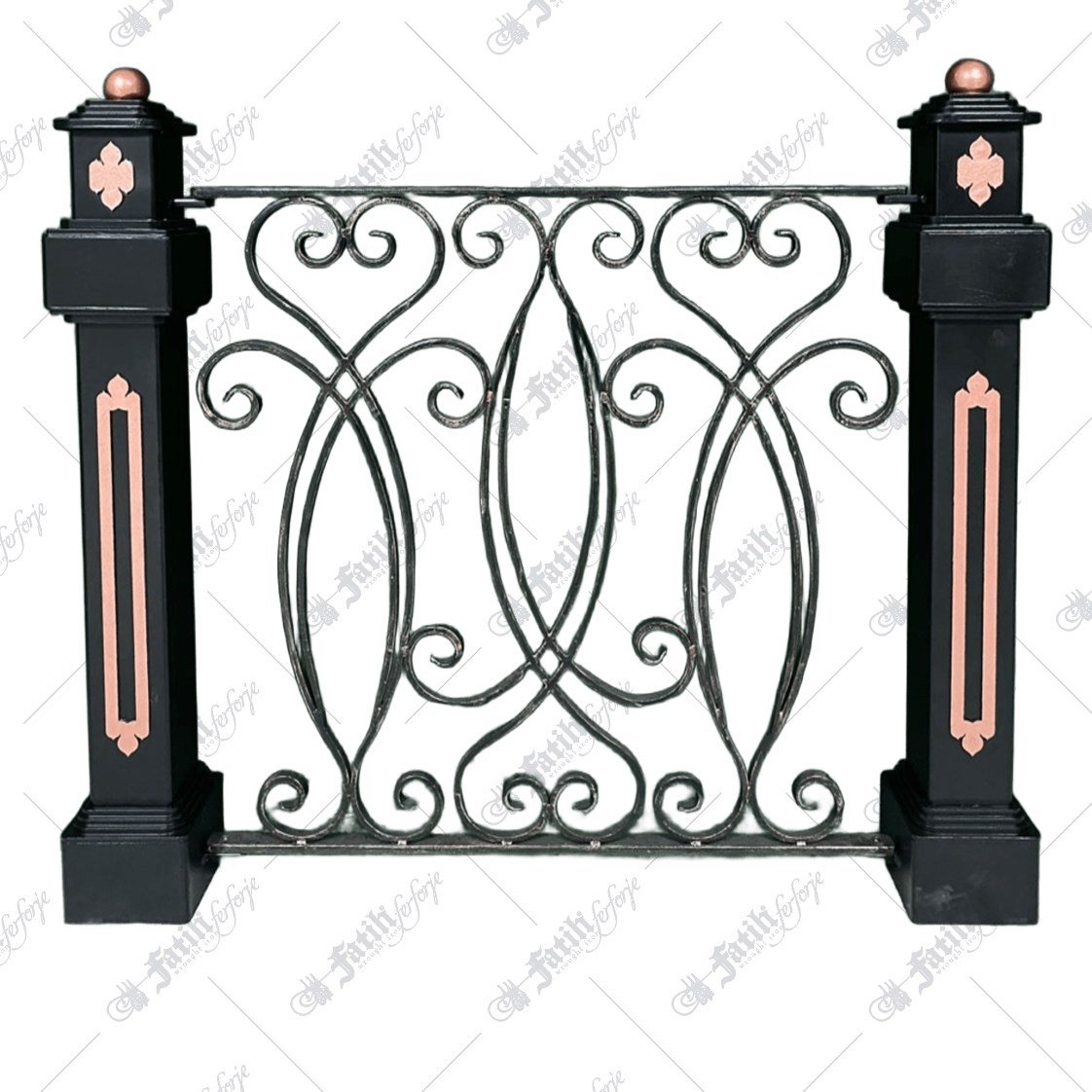 2490 KODLU FERFORJE KORKULUK | WROUGHT IRON RAILING | Fatih Ferforje