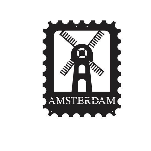 Amsterdam Stamp Metal Tablo