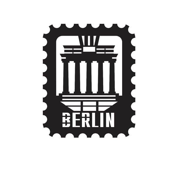 Berlin Stamp Metal Tablo