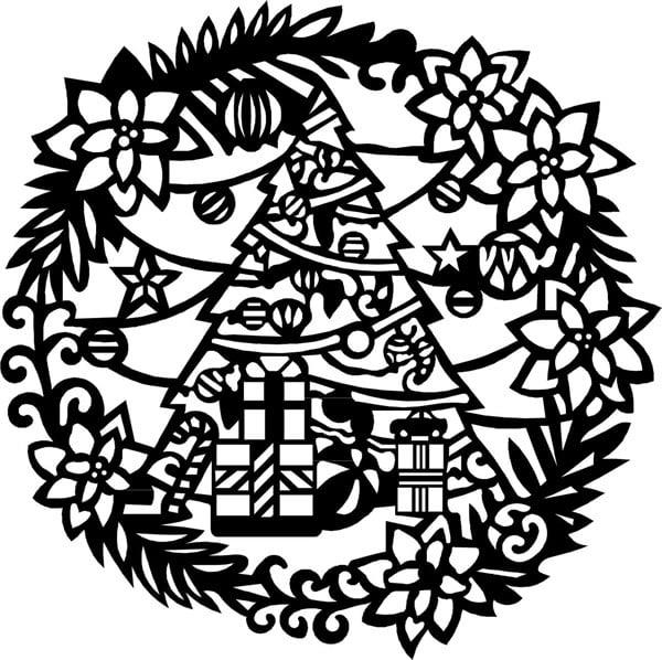 Christmas Tree Metal Tablo