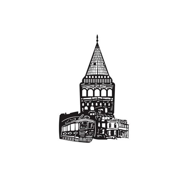 Galata Tower Metal Tablo