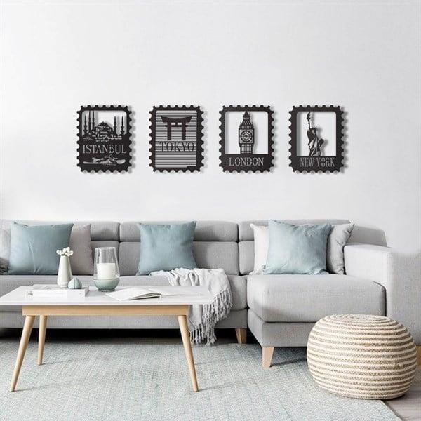 London Stamp Metal Tablo