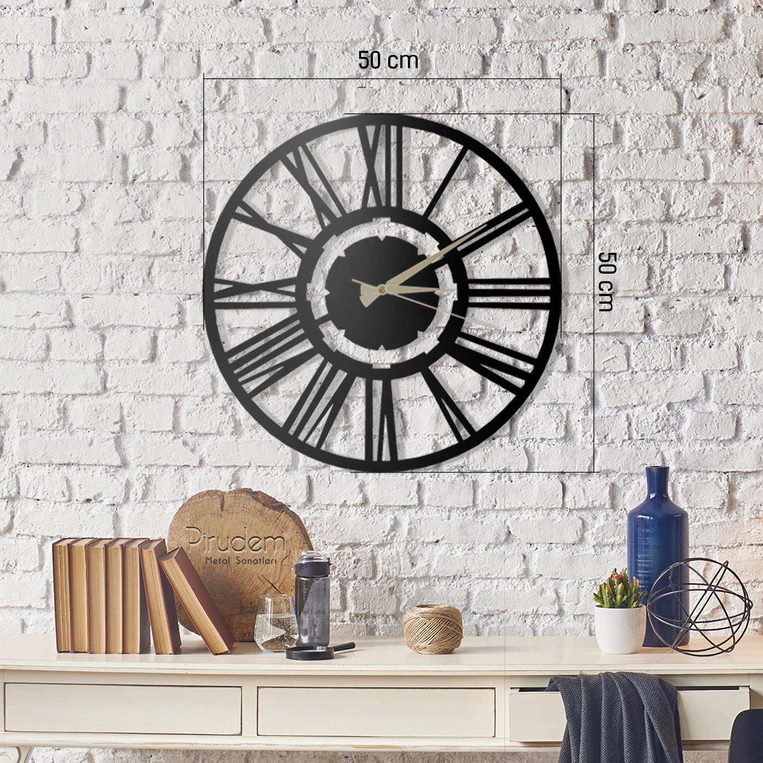 Net Metal Saat | PIRUDEM-METAL DUVAR SAATI | Fatih Ferforje