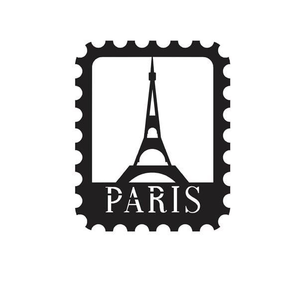 Paris Stamp Metal Tablo