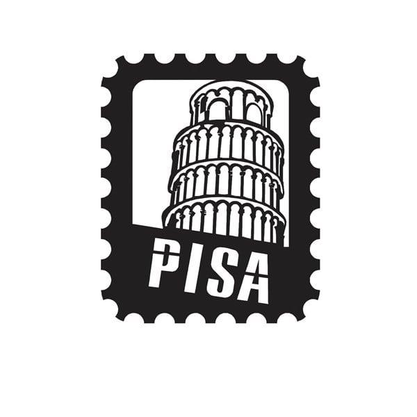 Pisa Stamp Metal Tablo