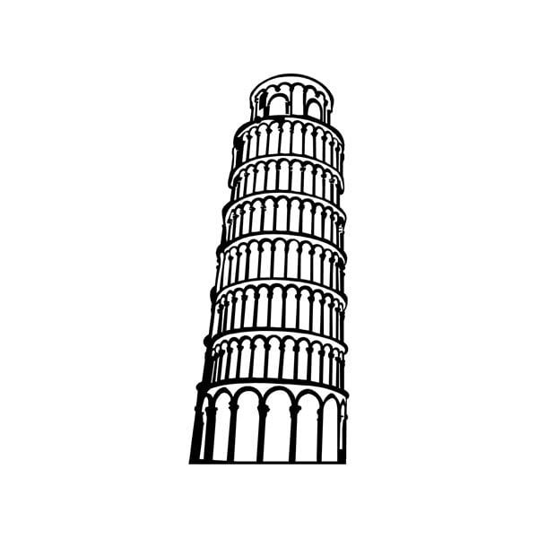 Pisa Tower Metal Tablo