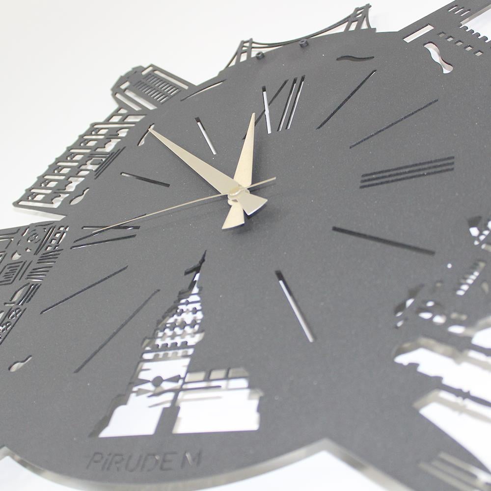 Time In Ýstanbul Metal Saat | PIRUDEM-METAL DUVAR SAATI | Fatih Ferforje