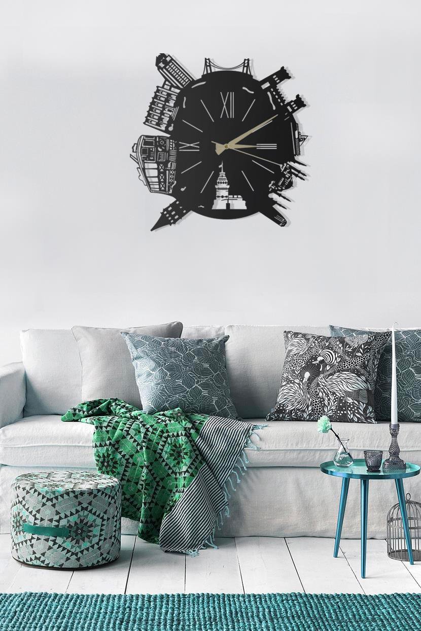 Time In Ýstanbul Metal Saat | PIRUDEM-METAL DUVAR SAATI | Fatih Ferforje