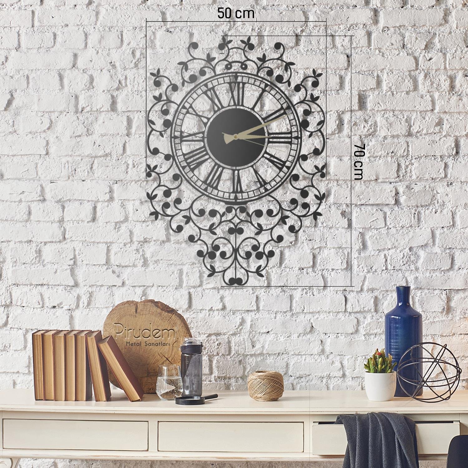 Tissue Metal Saat | PIRUDEM-METAL DUVAR SAATI | Fatih Ferforje