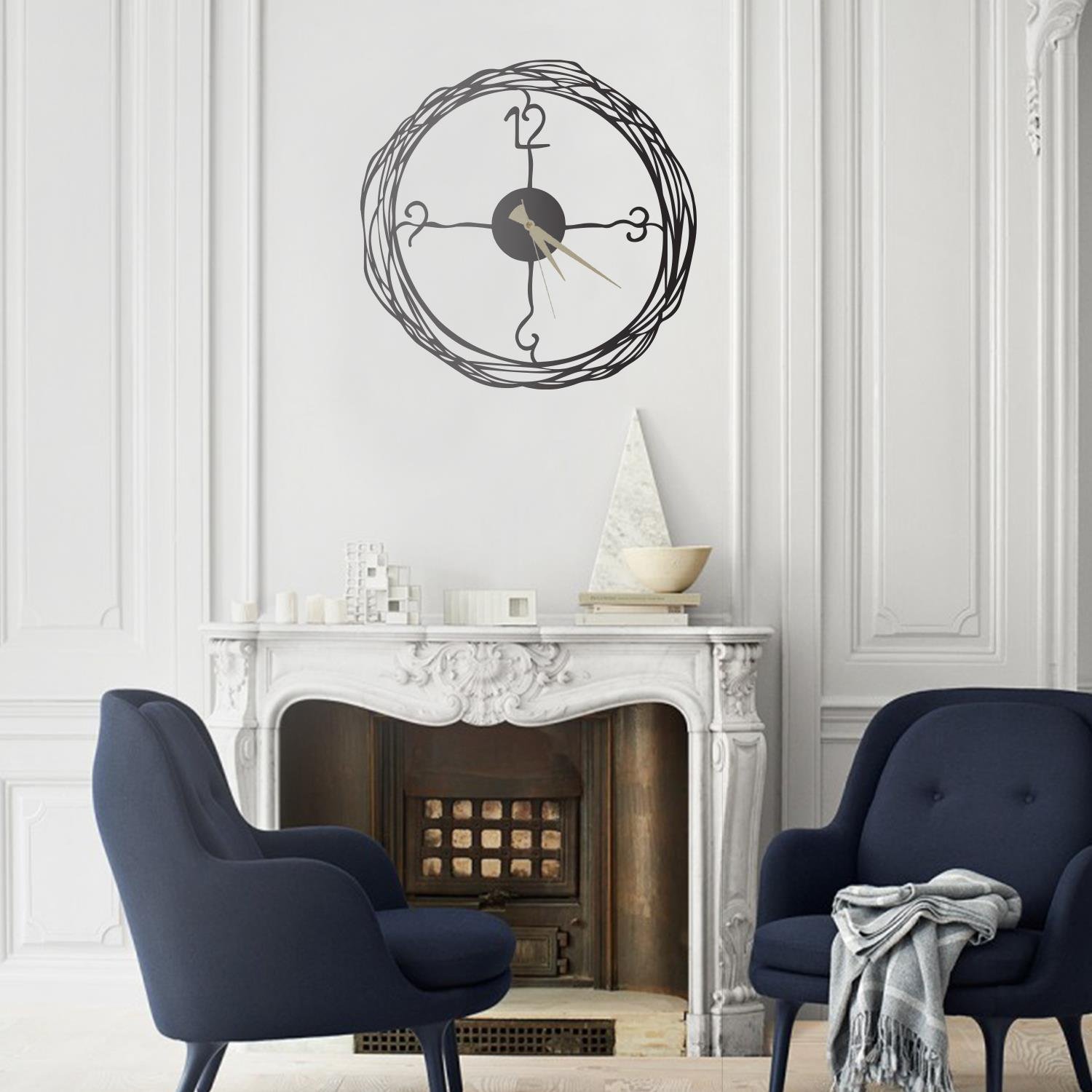 Winding Metal Saat | PIRUDEM-METAL DUVAR SAATI | Fatih Ferforje