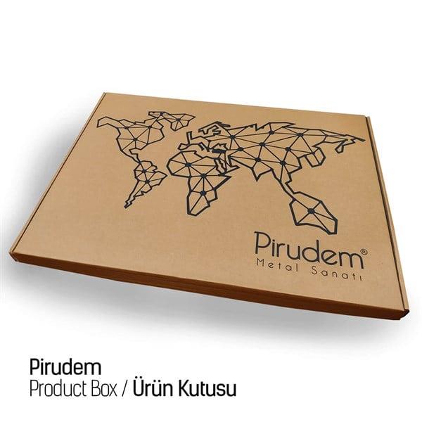 World Map Metal Tablo