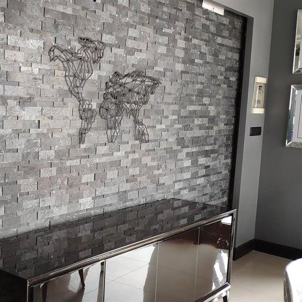 World Map Metal Tablo