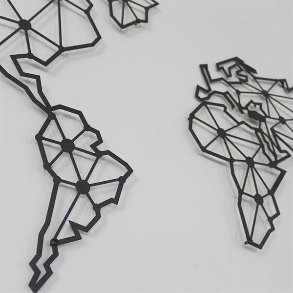 World Map Metal Tablo