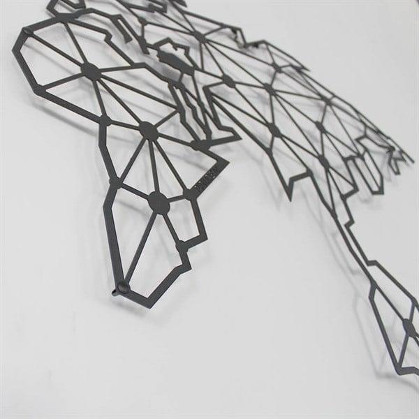 World Map Metal Tablo