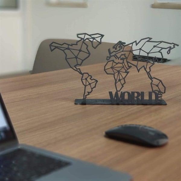 World Map POD Metal Dekor