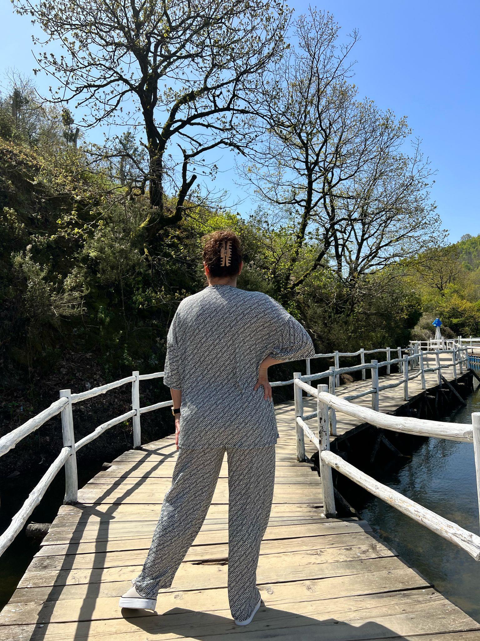 Büyük Beden Kimono & Pantolon Örme Takım