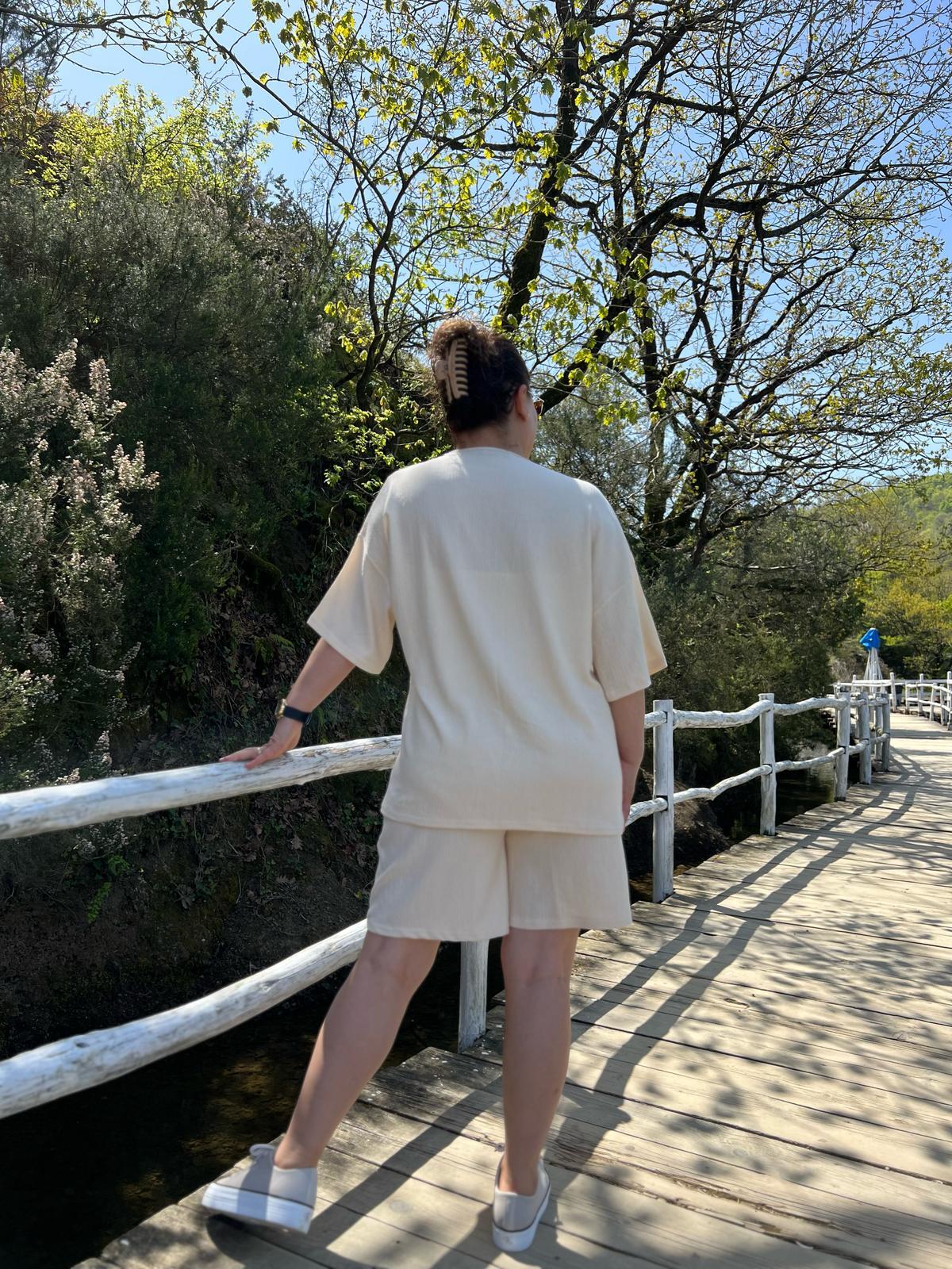 Büyük Beden Kimono&Şort Örme Takım