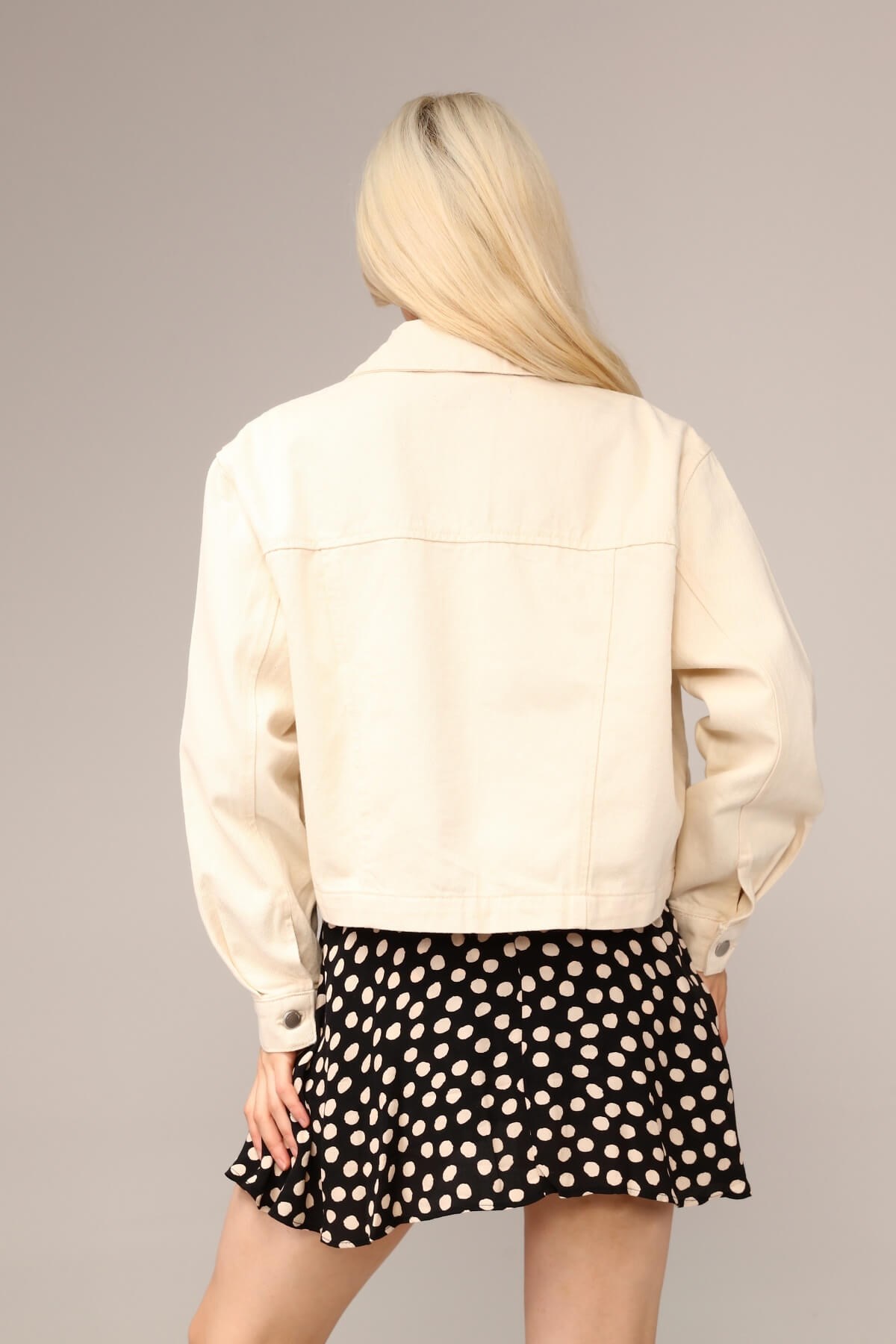 Crop Cepli Denim Ceket 