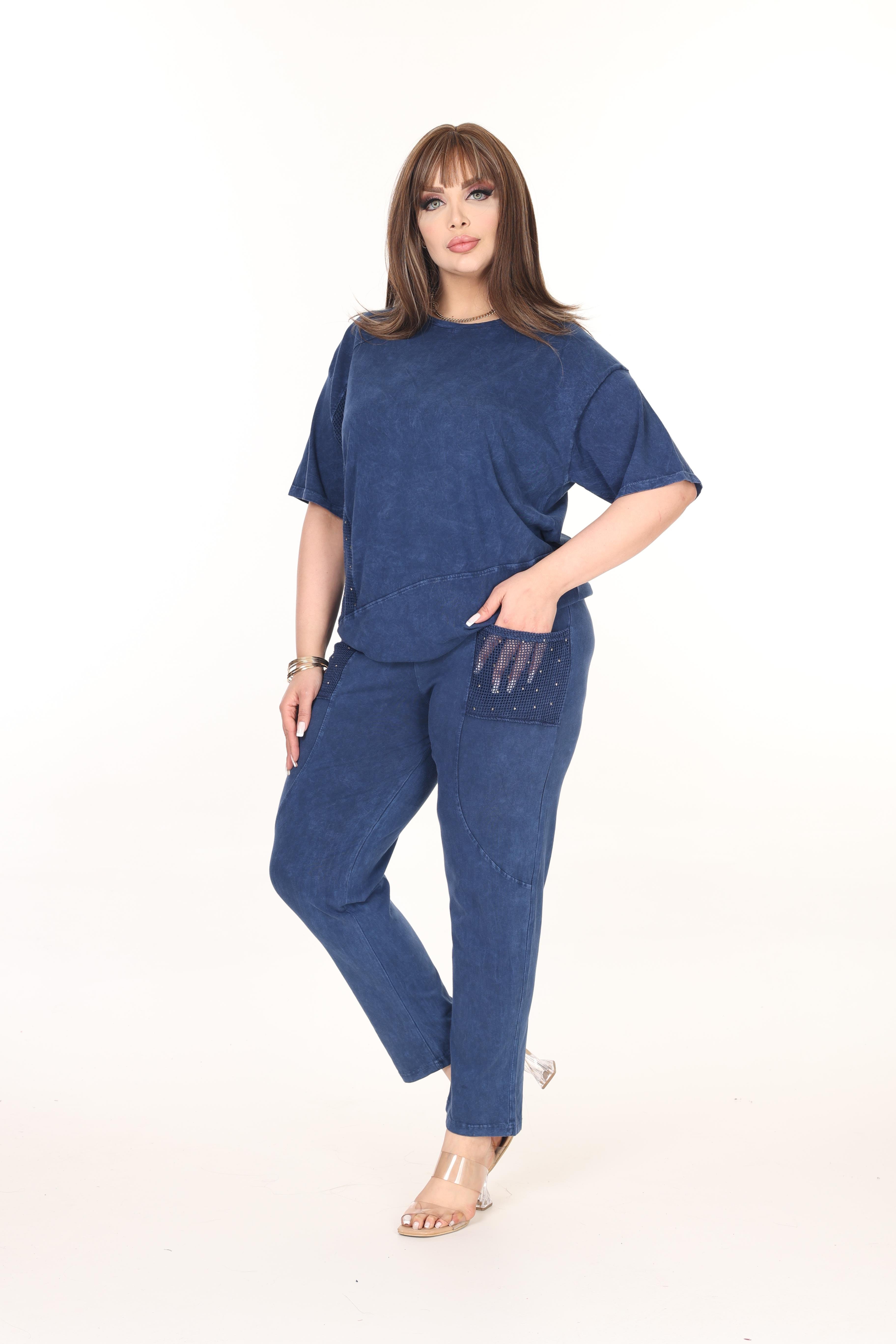 File Detaylı &100pamuk Yıkamalı Kumaş Takım