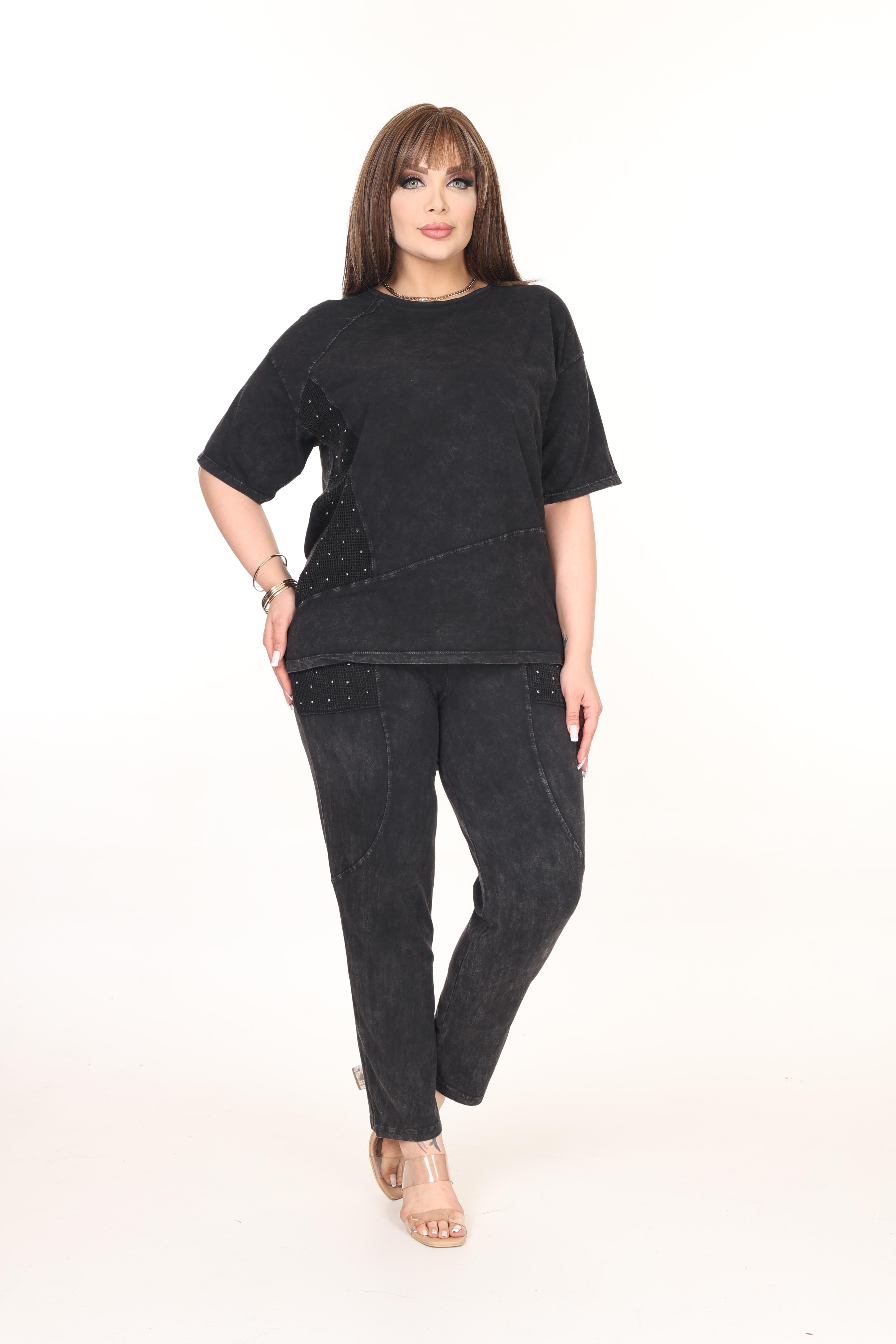 File Detaylı &100pamuk Yıkamalı Kumaş Takım