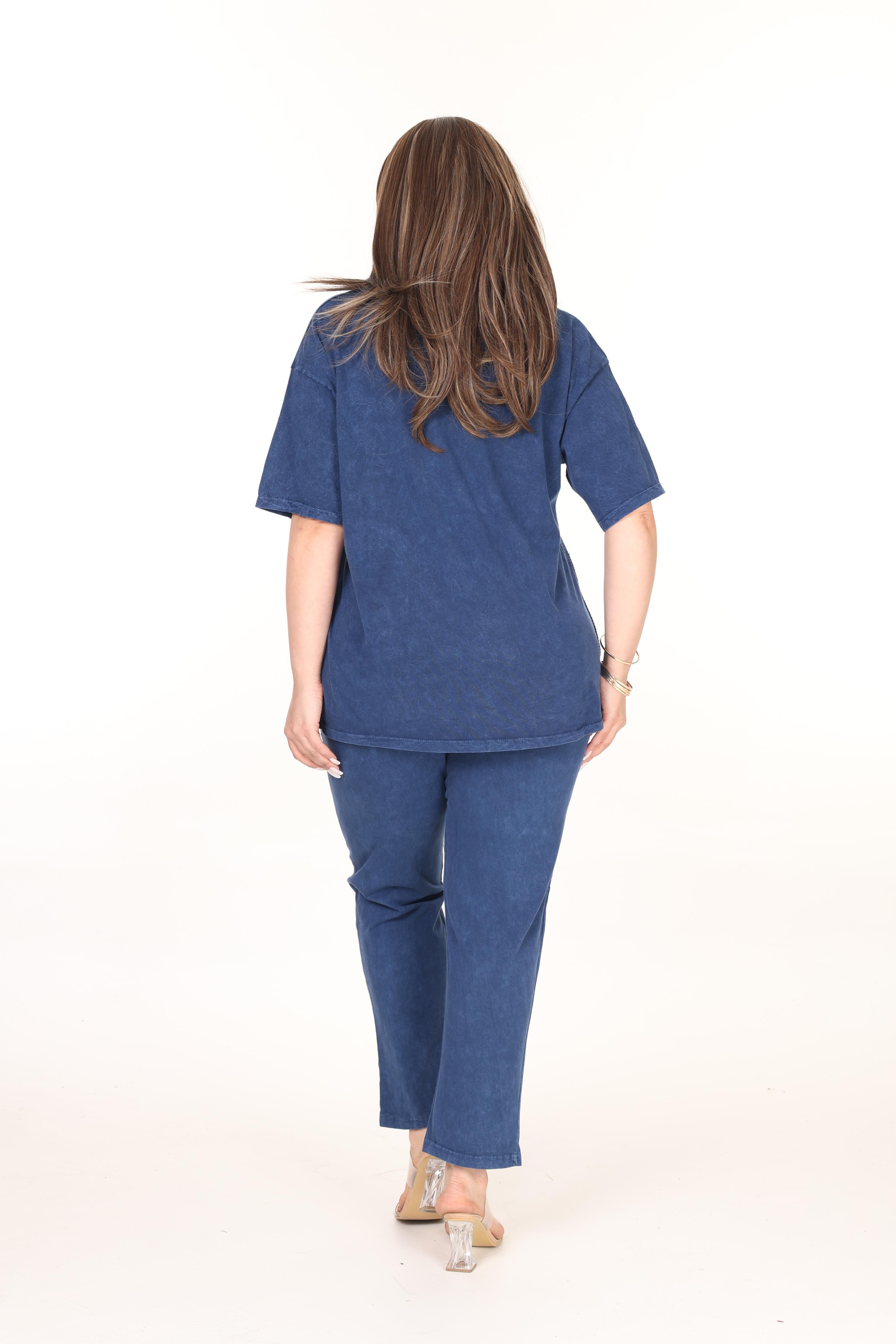 File Detaylı &100pamuk Yıkamalı Kumaş Takım