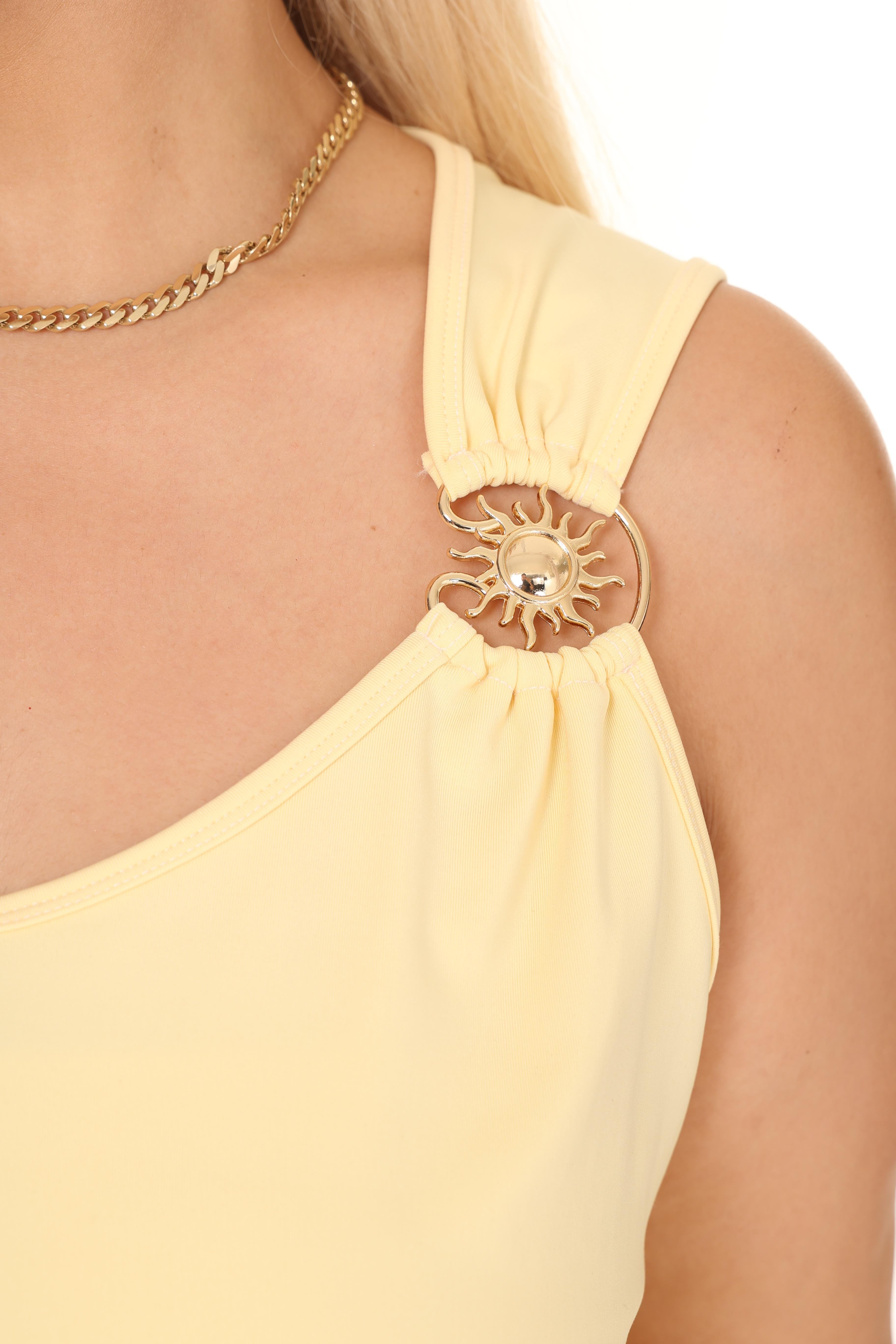 Güneş Detaylı Pantolon & Bluz Örme Büyük Beden Takım