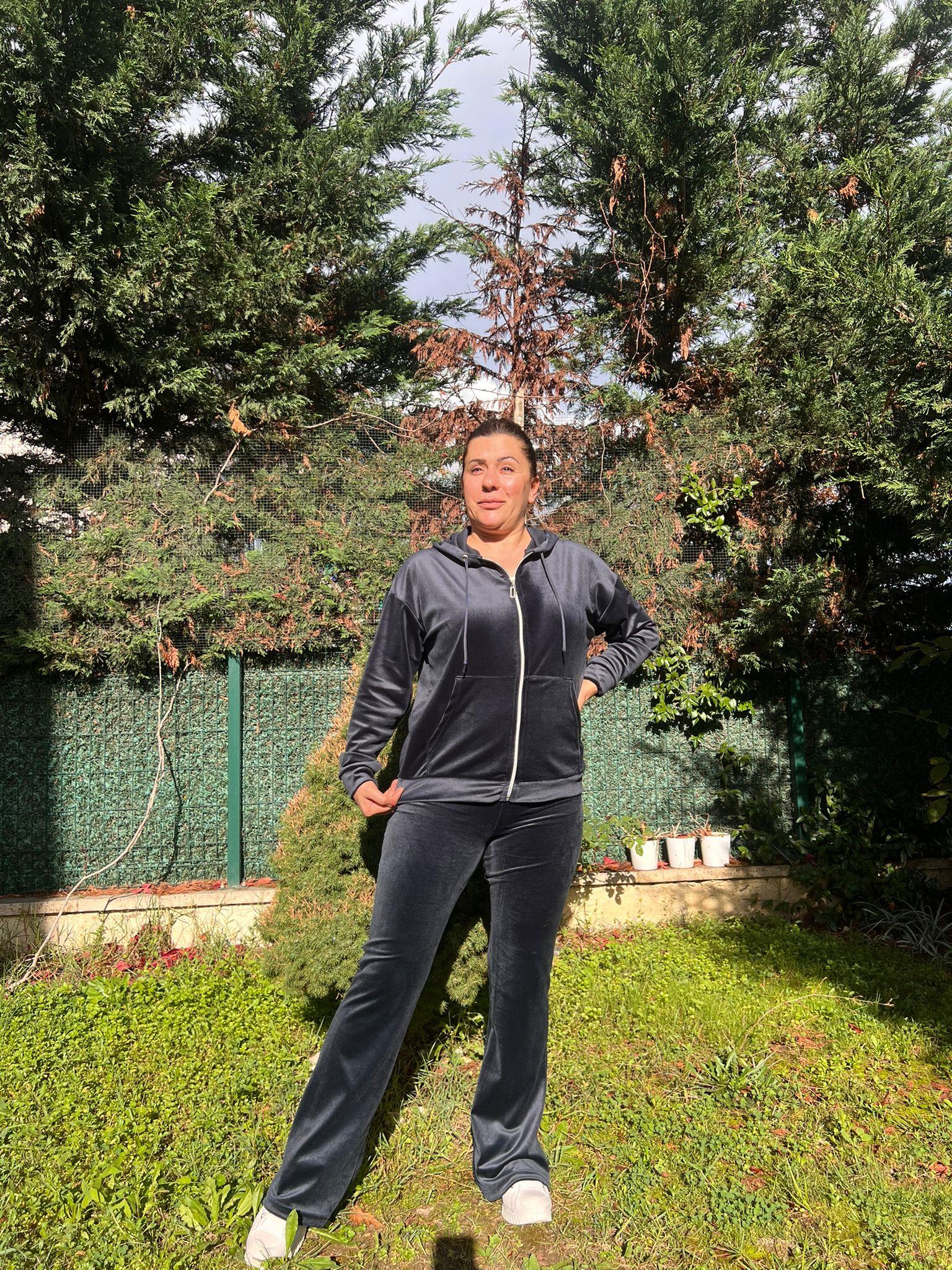 İspanyol Paça Tayt Pantolon & Fermuarlı Sweat Alt-Üst Takım | Mjora Butik