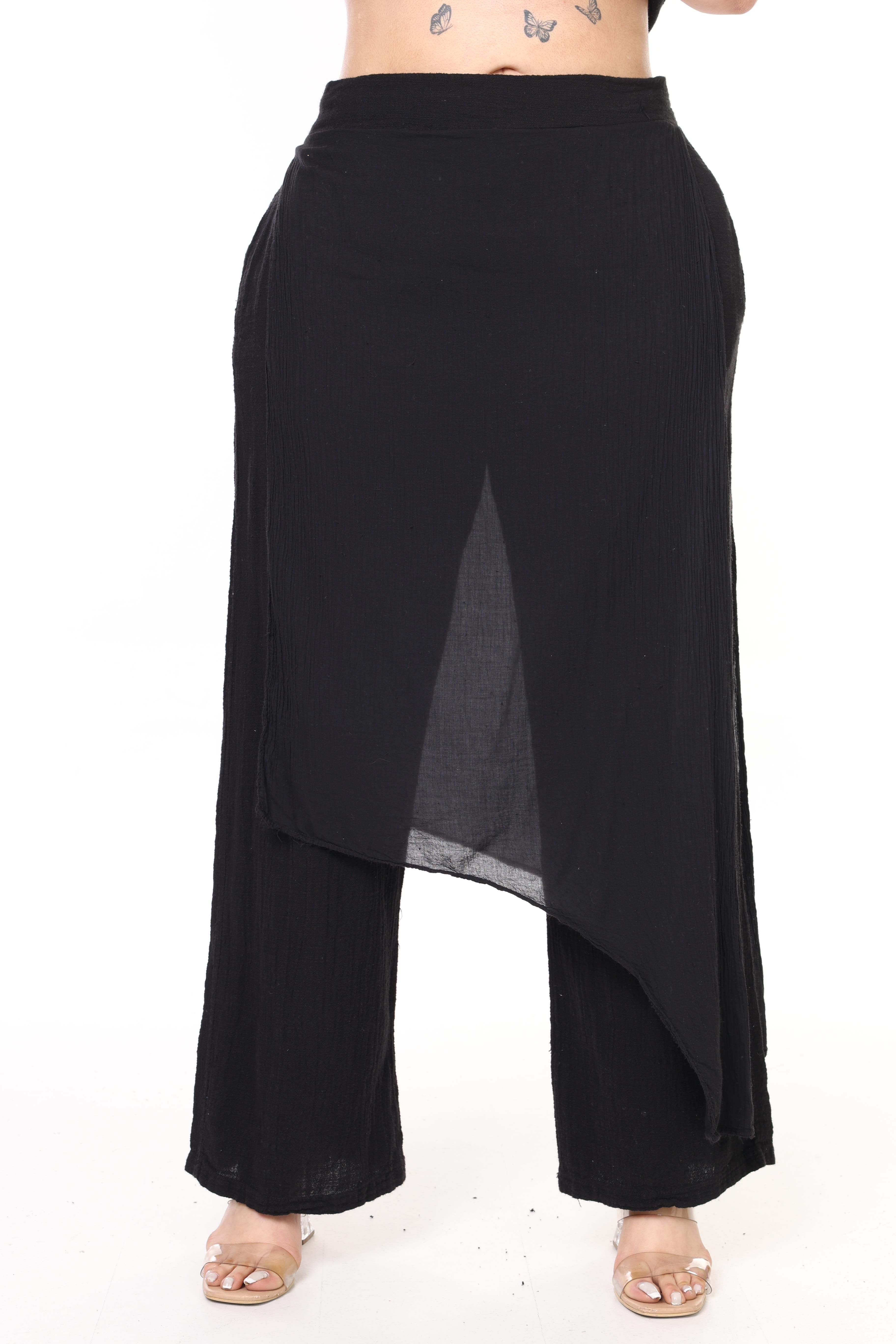 İtalyan Keten Bluz & Pantolon Büyük Beden Takım