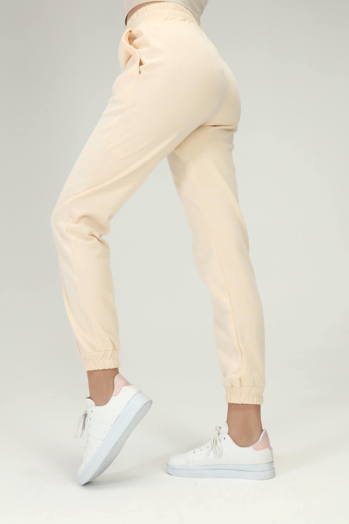 Krem Koton Jogger Paça Lastikli Eşofman 