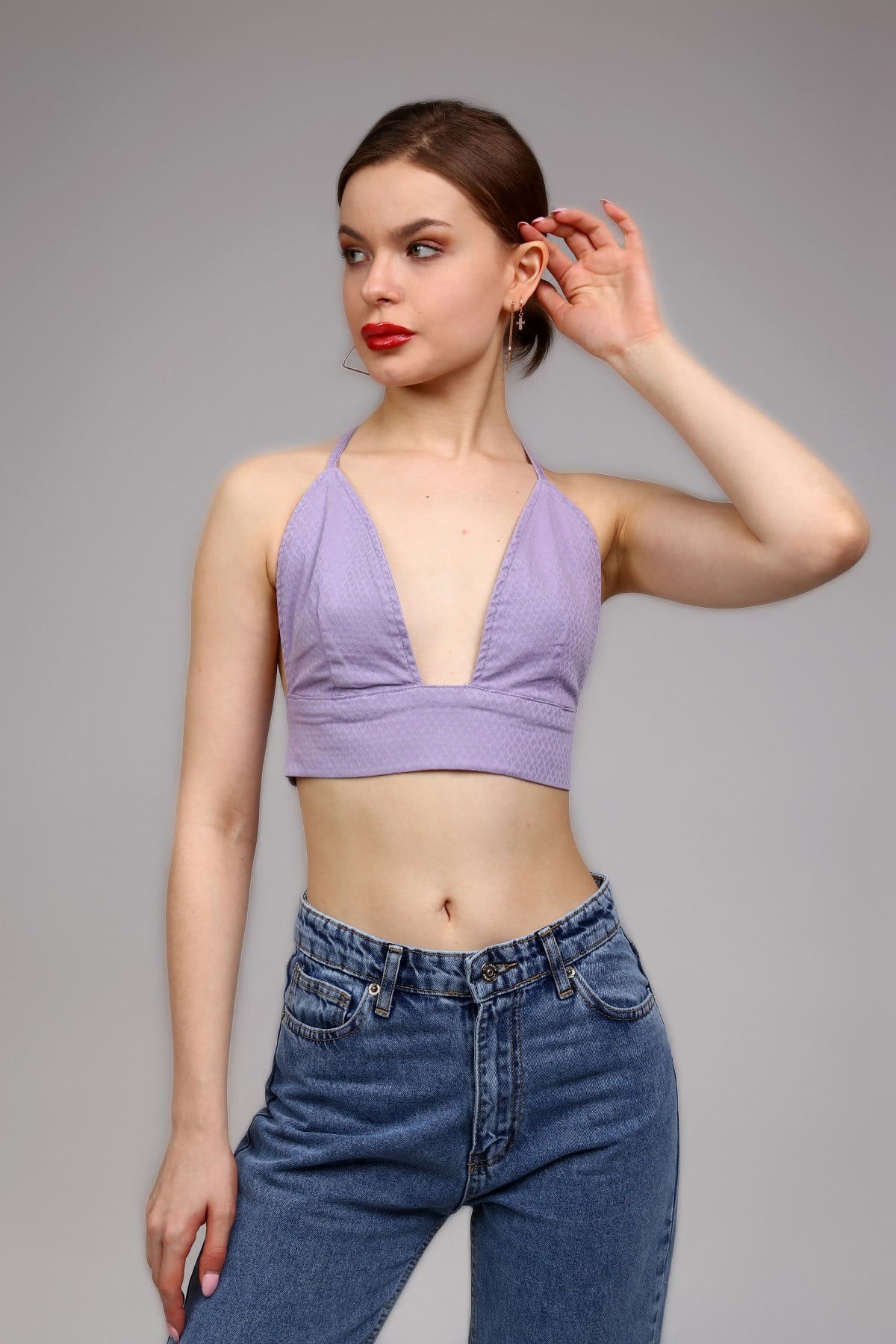 Lila İp Bağlamalı Bralet