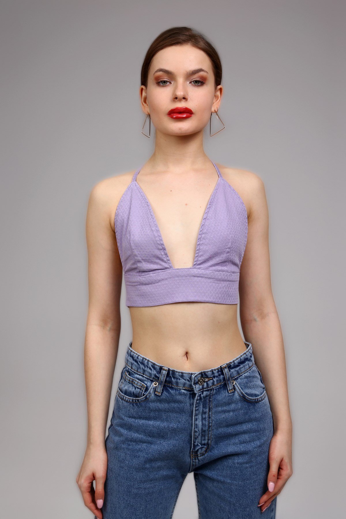 Lila İp Bağlamalı Bralet
