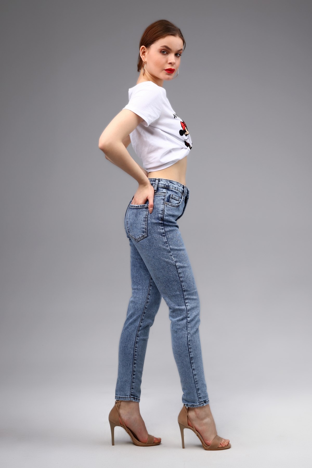 Orta Bel Skınny Jean Pantolon 