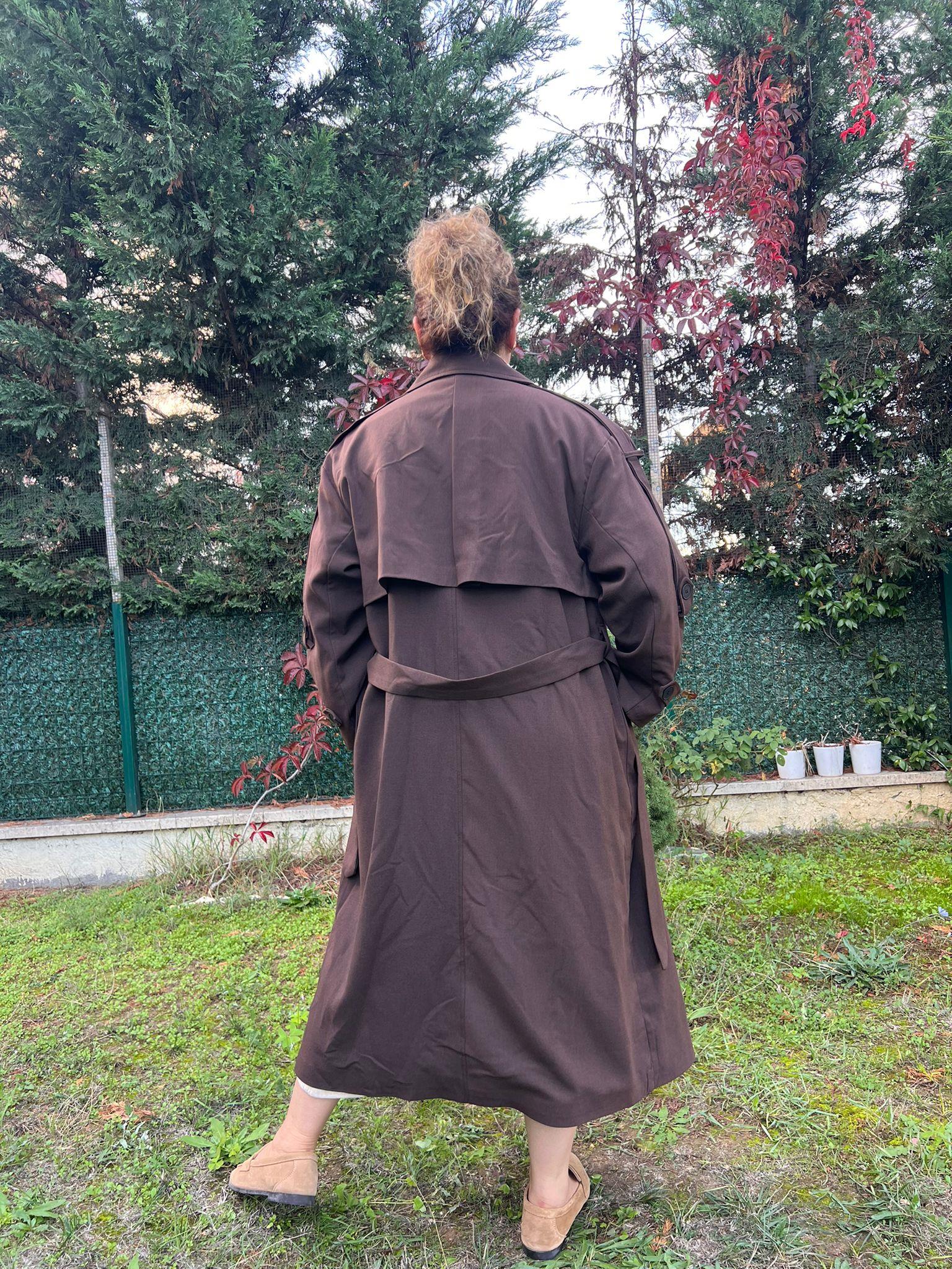 Oversize Astarlı Büyük Beden Trençkot | Mjora Butik