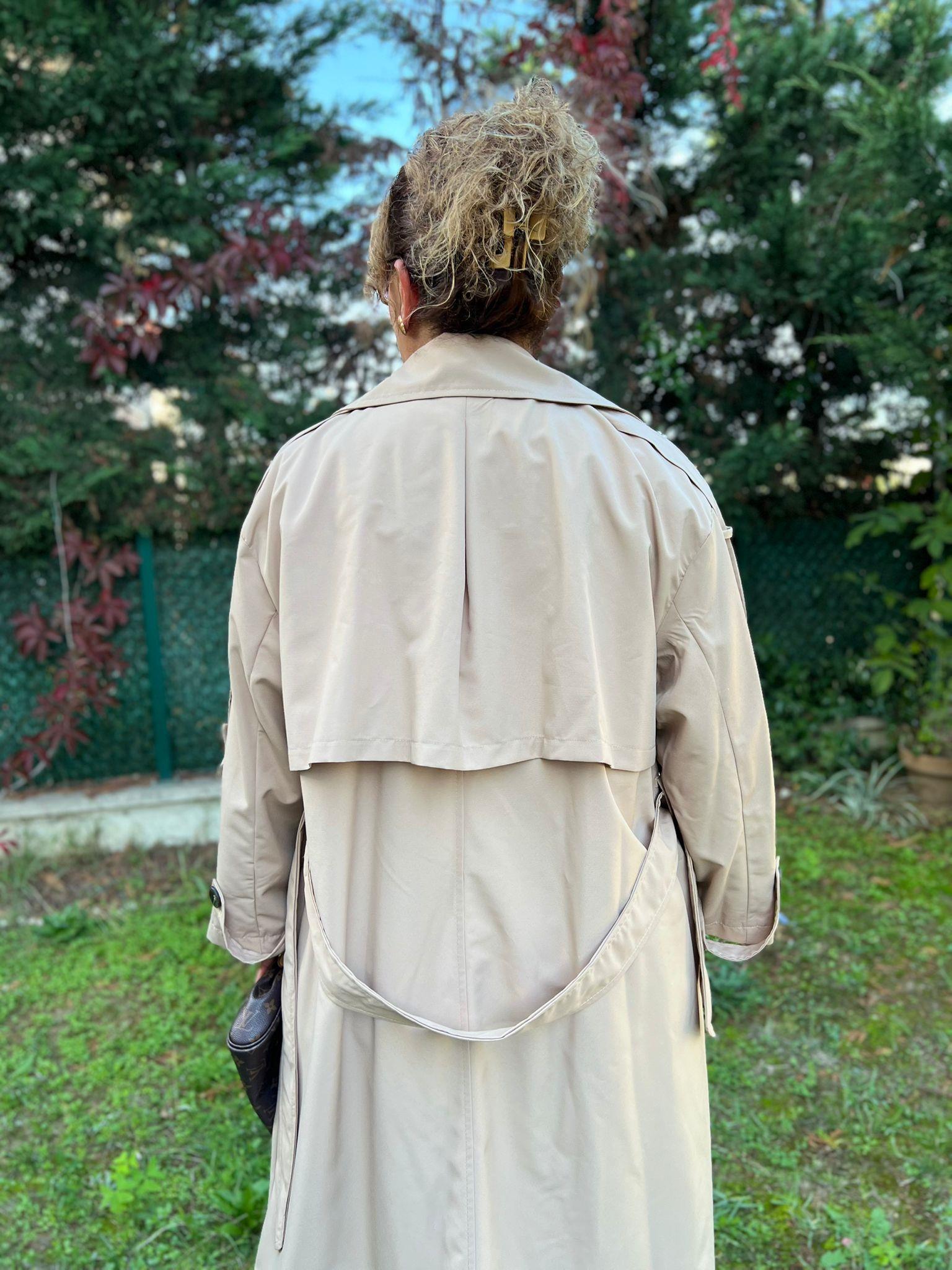 Oversize Rahat Kalıp Büyük Beden Astarlı Trençkot | Mjora Butik