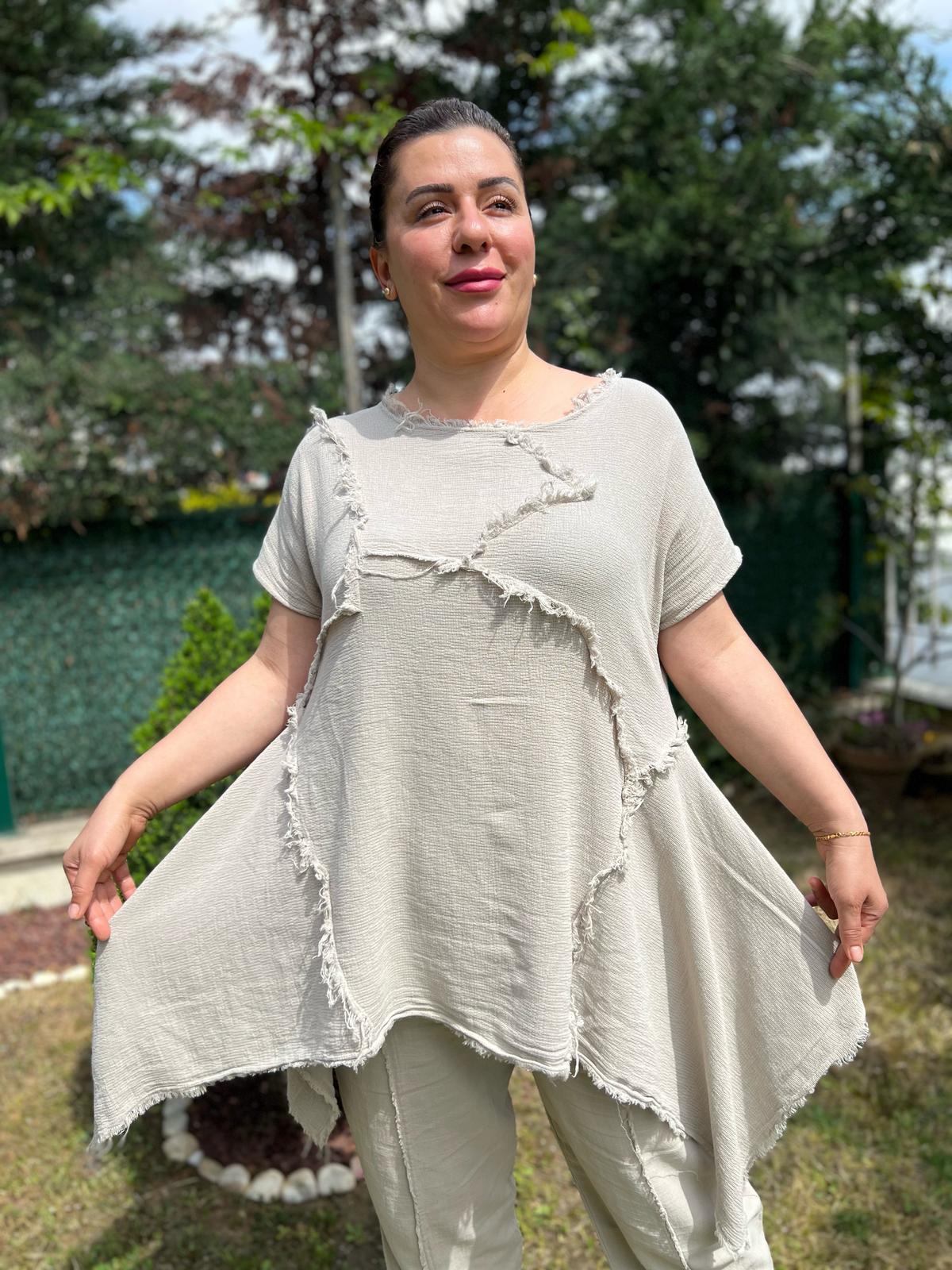 Pamuk Keten Otantik Tarz Alt & Üst Takım 