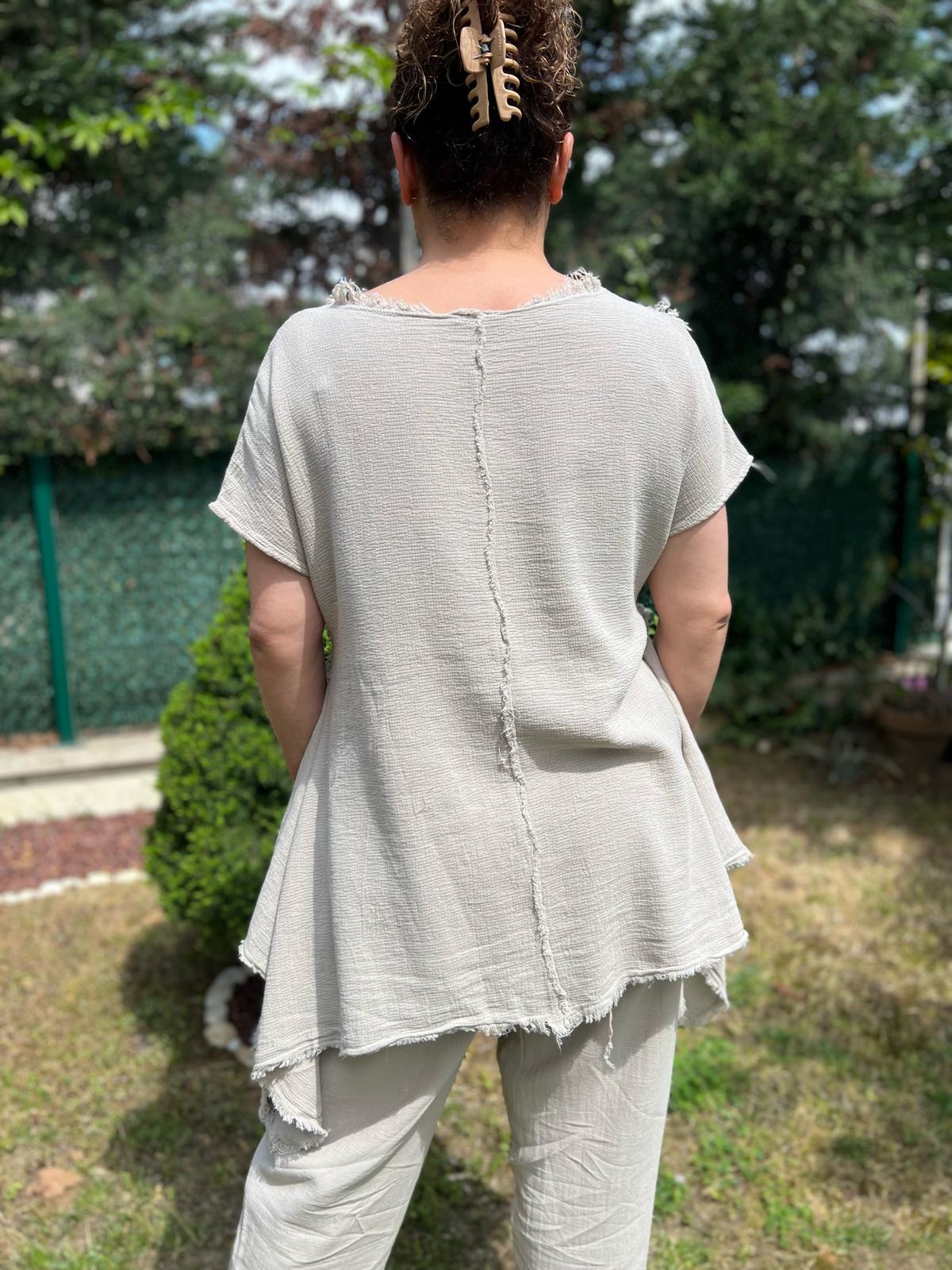 Pamuk Keten Otantik Tarz Alt & Üst Takım 