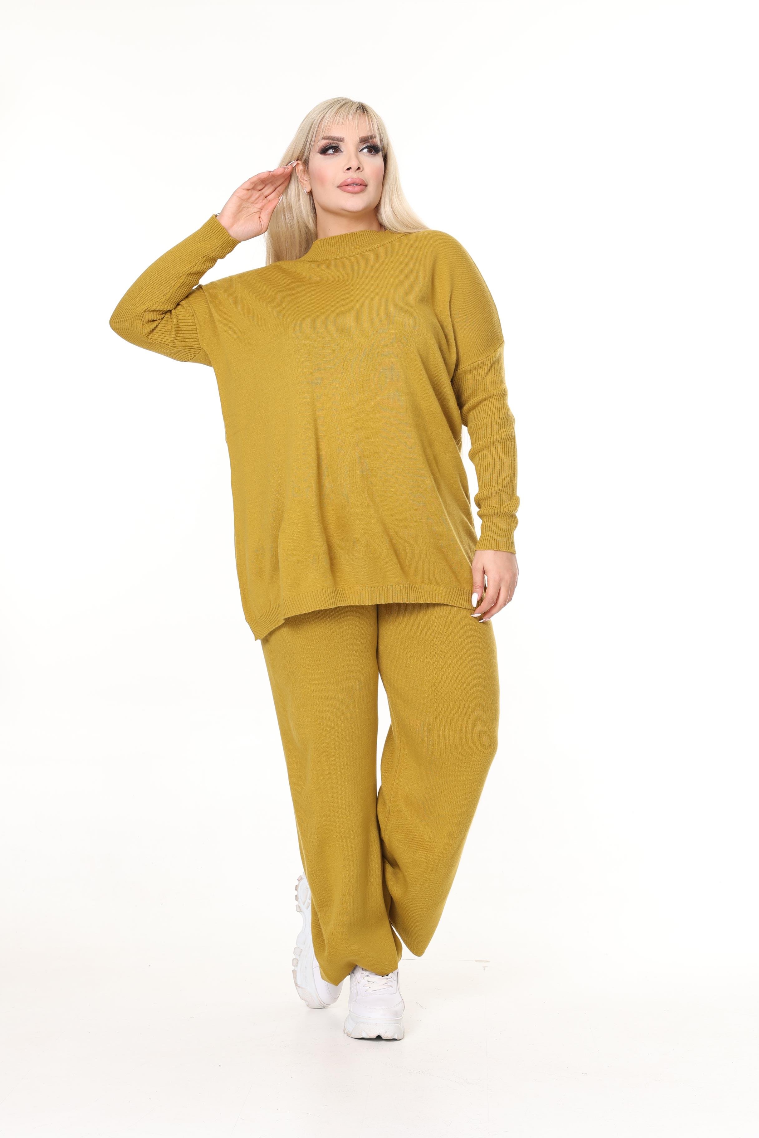 Triko Örme Pantolon&Tunik Rahat Kalıp Takım